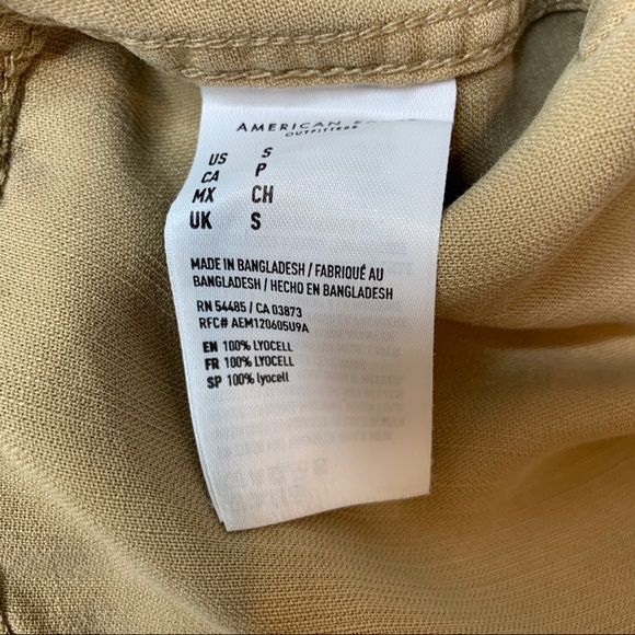 AMERICAN EAGLE LYOCELL SHIRT JACKET TAN SMALL NWT - Picture 6 of 8